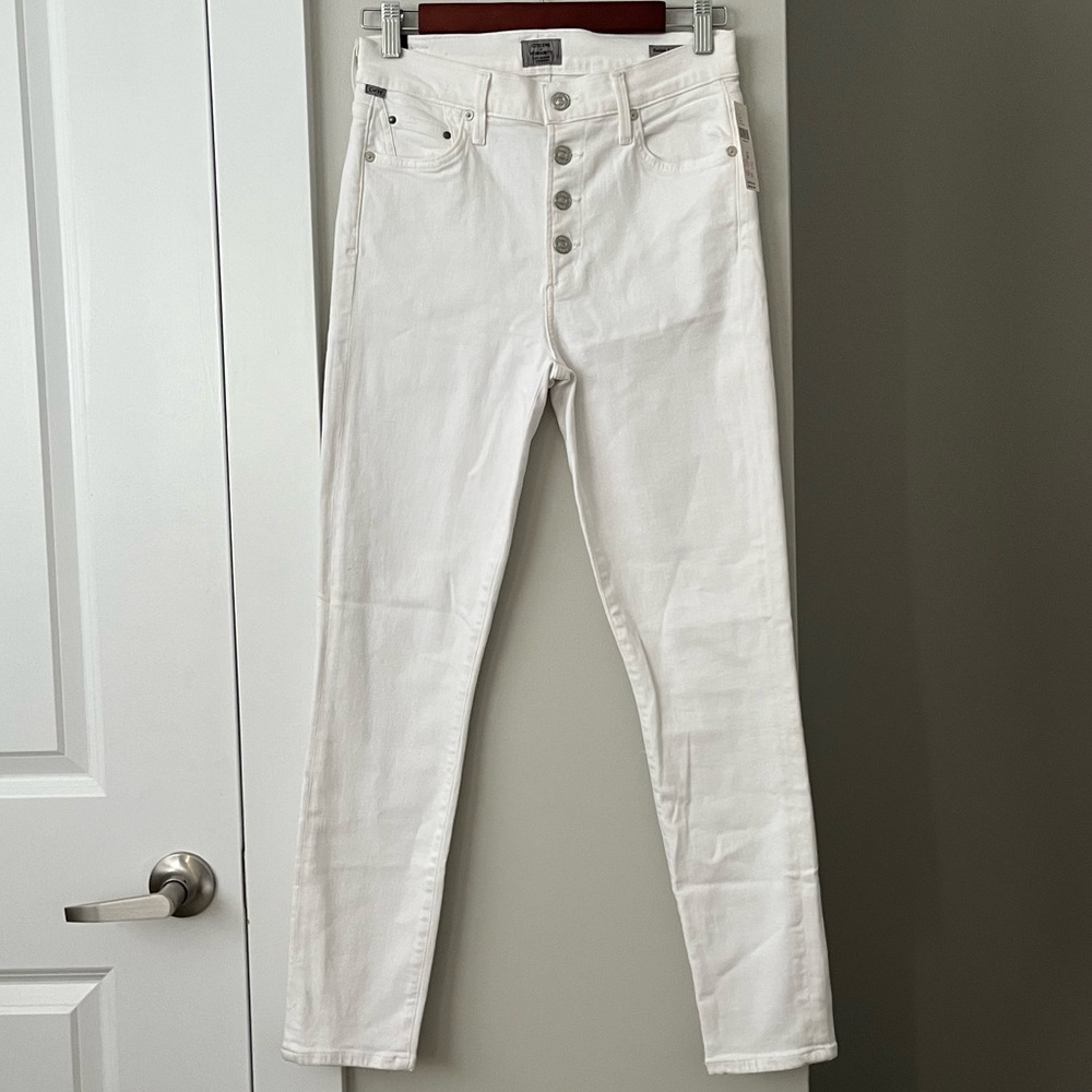 Citizens of Humanity rocket ankle white denim